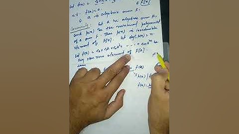 Lec-8 Theorem: An element a of K is algebraic over F iff [F(a) :F] is finite.