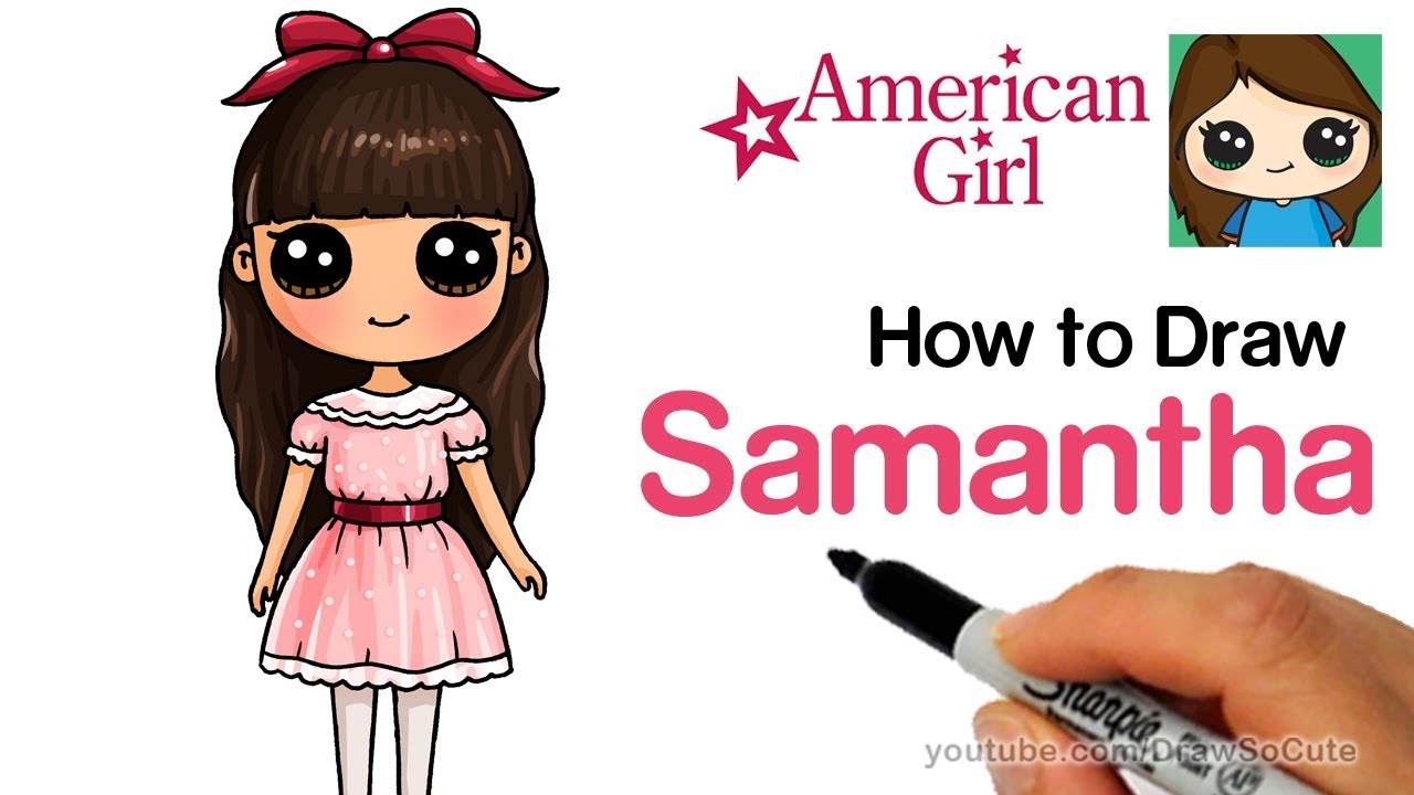 How to Draw Samantha Easy | American Girl Doll - YouTube