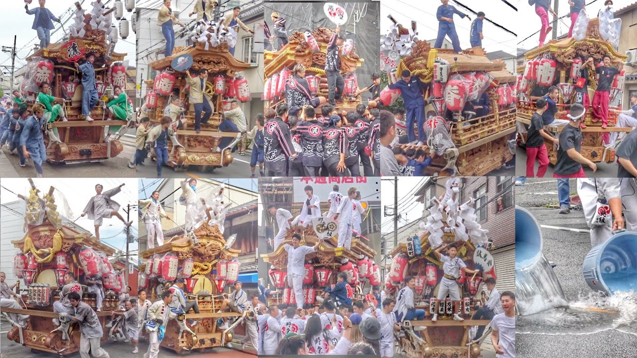 2023.6.18 平野郷 ９町のだんじり 前夜祭前の制動テスト·曳行 など(流町·脊戸口町·馬場町·泥堂町·市町·野堂北組·野堂東組·野堂町南組·西脇組)