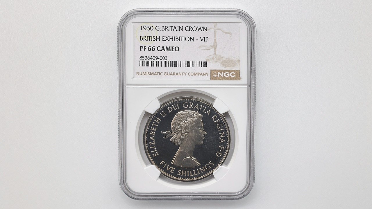 1960 英国 英国展示会 VIP クラウン 白銅貨 プルーフ NGC PF 66 CAMEO