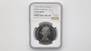 1960 英国 英国展示会 VIP クラウン 白銅貨 プルーフ NGC PF 66 CAMEO