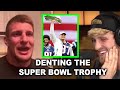 HOW ROB GRONKOWSKI DENTED THE SUPER BOWL TROPHY!