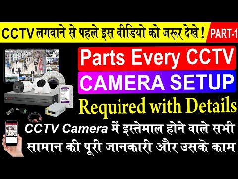 Part 1 - Parts Need for CCTV Camera setup | surveillance camera parts with working
