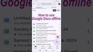 How to use Google Docs offline | Google docs file ko offline kaise use kare #googledocs