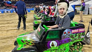 Racing A REAL MONSTER TRUCK at MONSTER JAM | Monster Jam VIP Experience