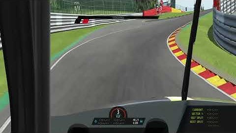rFactor2 Spa Hotlap with real FOV and triple screen settings