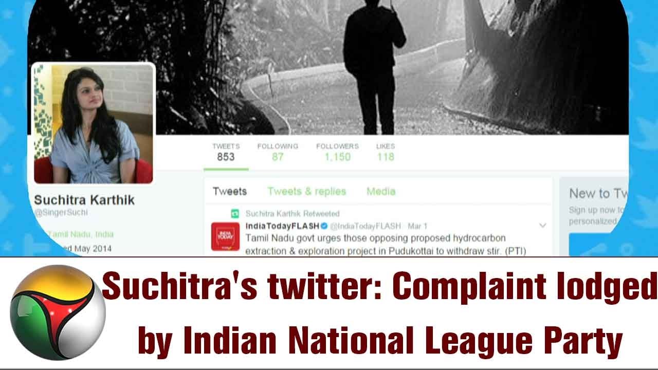 Singer Suchitra's Twitter Controversy Continues