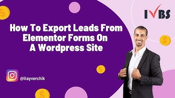 How To Export Leads From Elementor Forms On A Wordpress Site: Itay Verchik IVBS SEO / PPC