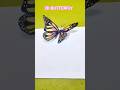 How to Draw 3D Butterfly 🦋😱 | Easy 3D Drawing Illusion #Shorts