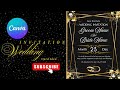 Elegant Wedding Invitation Card Design | Canva Tutorial 💍✨