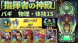 【ドラクエタクト】指揮者の神殿　バギ物理・体技レベル15【メラ強化100】
