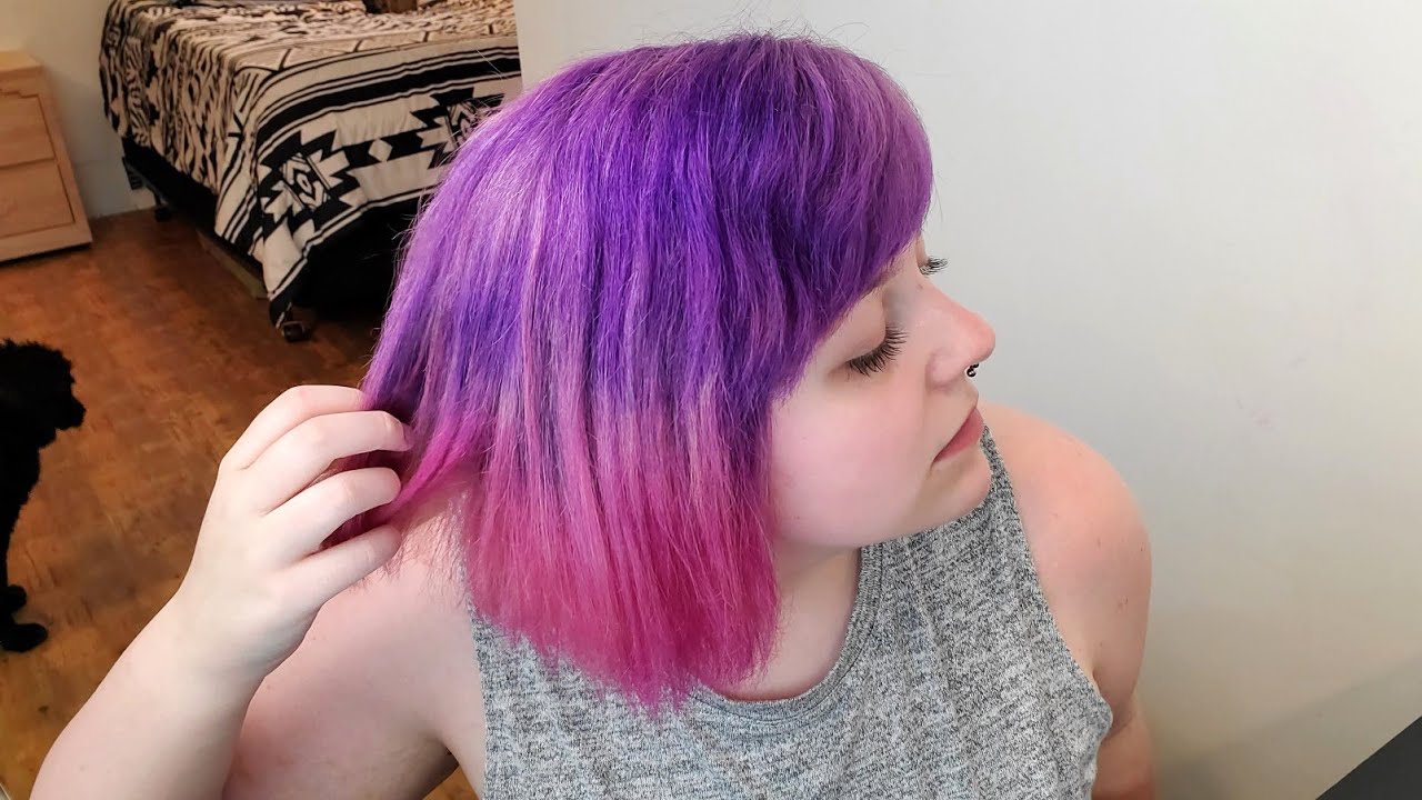 Purple to Pink Ombre | Pulp Riot Hair Color - YouTube
