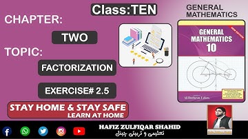 Grade 10 |Math(Arts Group)| Unit No 2{Factorization}Ex 2.5 #maths    #hafizzulfiqarshahid