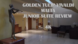 Golden Tulip Vivaldi Hotel Malta : Junior Suite Review 4K