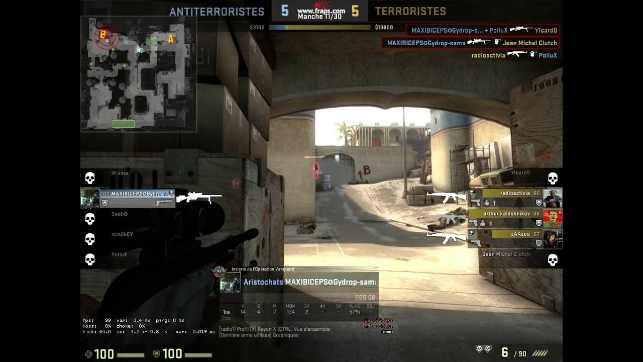 Petite Fragmovie d'un round a la SCOUT CS.GO