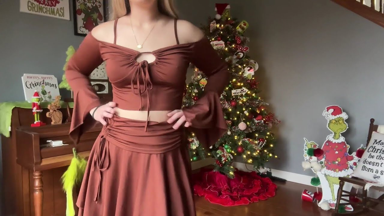 Ophestin Y2K Fairy Dress Handkerchief 2 Piece Skirt Set Review (Off Shoulder Halloween Dress)