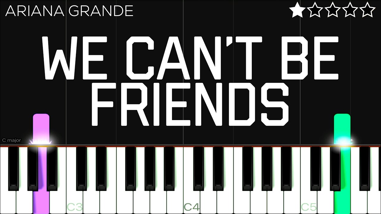 Ariana Grande - we can't be friends (wait for your love) | EASY Piano Tutorial