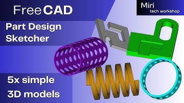 FreeCAD 5 simple 3D models, part 29