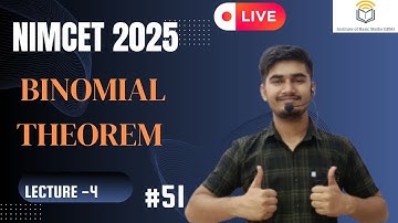 Nimcet 2025 | Binomial Theorem   | Lecture 4 |  Vijaypal Choudhary