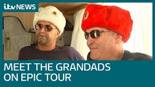 Fans in a van enjoying epic World Cup adventure in support of England | ITV News screenshot 5