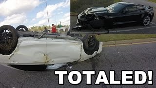 Teenager CRASHES CORVETTE Z06 into Camry Trying to RACE!