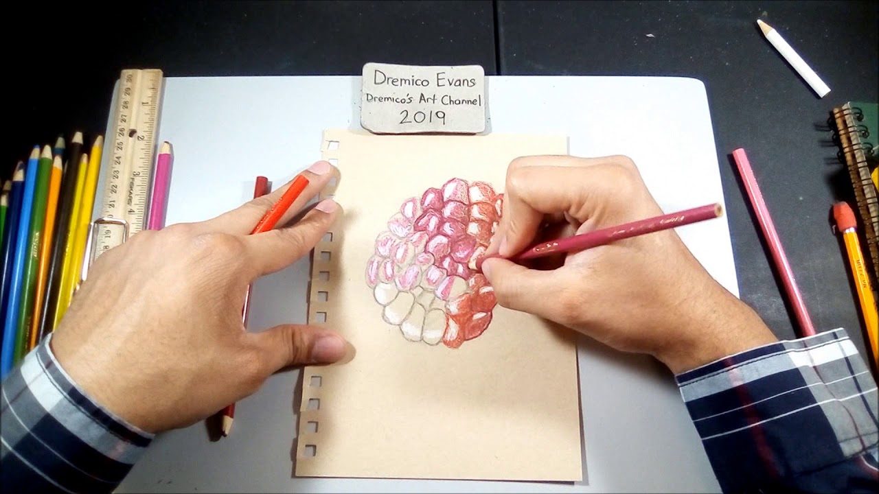 Easy Art (Raspberry) Crayola Colored Pencil Drawing (Dremico's Art ...