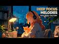 Deep Focus Melodies • Calm Rainy Night Lofi Beats for Study and Concentration 📖