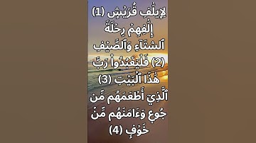 سورة قريش #سورة_قريش #قرآن #قران_كريم #islamic #explore #viral #viralvideo