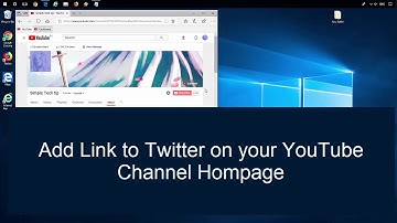 Add Twitter Link to Your YouTube Channel Homepage