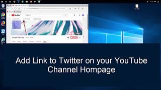Add Twitter Link To Your Youtube Channel Homepage