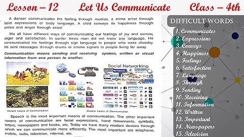 L - 12 (Let us communicate) class 4th S.st. DAV school Lesson explanation| We and our world 🌍|KLWP