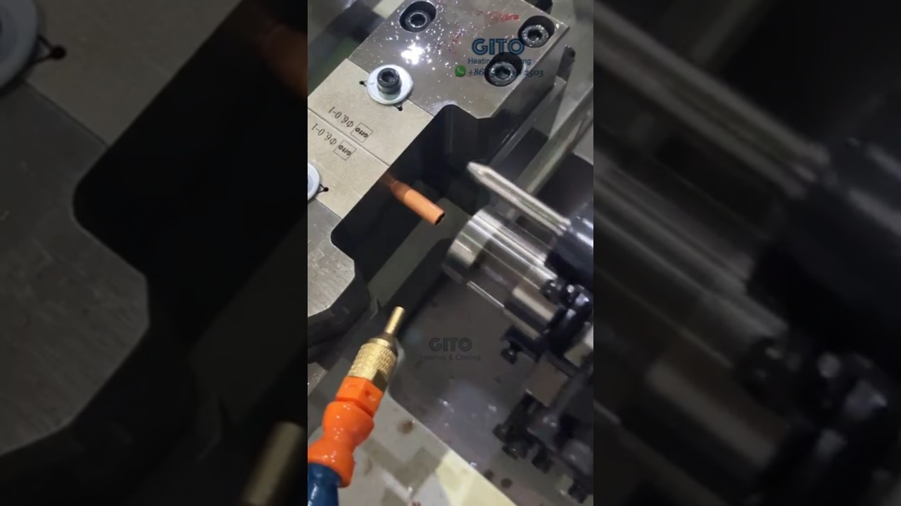 Трехэтапная формовка концов медных труб для теплообменника