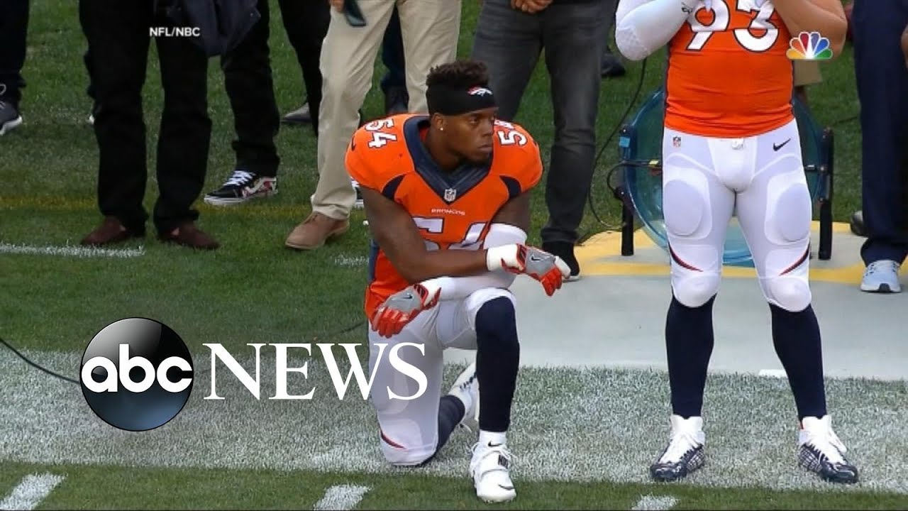 NFL Brandon Marshall Kneels During National Anthem YouTube
