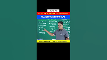TRANSFORMER FORMULAS IN ELECTRICAL ENGINEERING (PART 14) #shorts #tiklesacademy