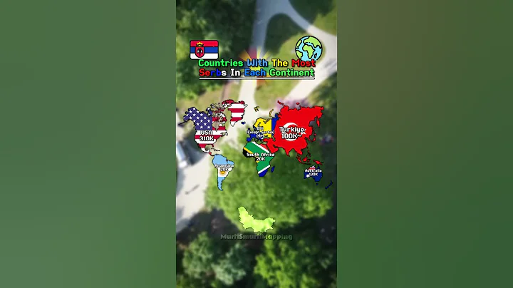 Countries With The Most Serbs In Each Continent #shorts #map #world #serbia #serb