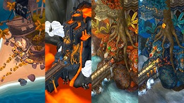 Temple Run 2 Reverse Gameplay - VOLCANO ISLAND VS SPIRITS COVE VS LANTERN FESTIVAL VS JUNGLE FALL