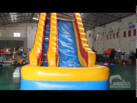 inflatable water slides for adults 20FT Splash Crush Wet Dry Slide