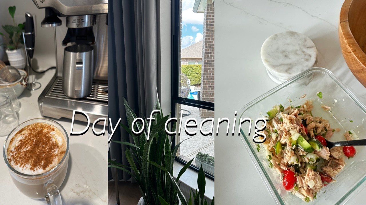 a day of home cleaning | clean with me | coffee, clean and lunch