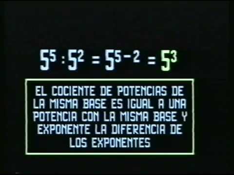 Matemáticas 22. POTENCIAS II:  Operaciones.