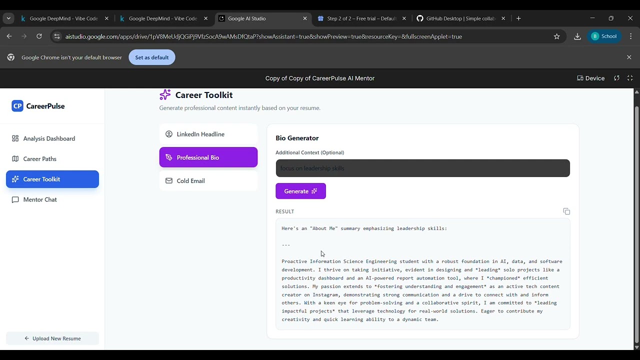AI Career & Resume Mentor Using Gemini 3 Pro”