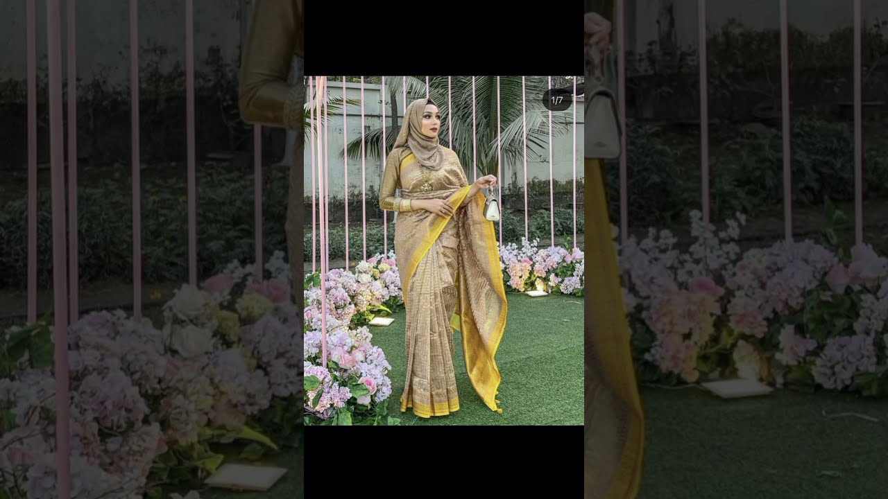 Trendy Beautiful Saree With Hijab Dress Trending Fashion Viralvideo