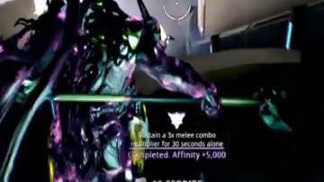 Warframe - 3x Melee Combo Multiplier for 30 seconds alone | Riven Mod Challenge