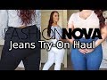 Fashion Nova Curve High Waist Denim Anprobe Rubinrot Fashion Nova Curve High Waist Denim Anprobe Rubinrot
