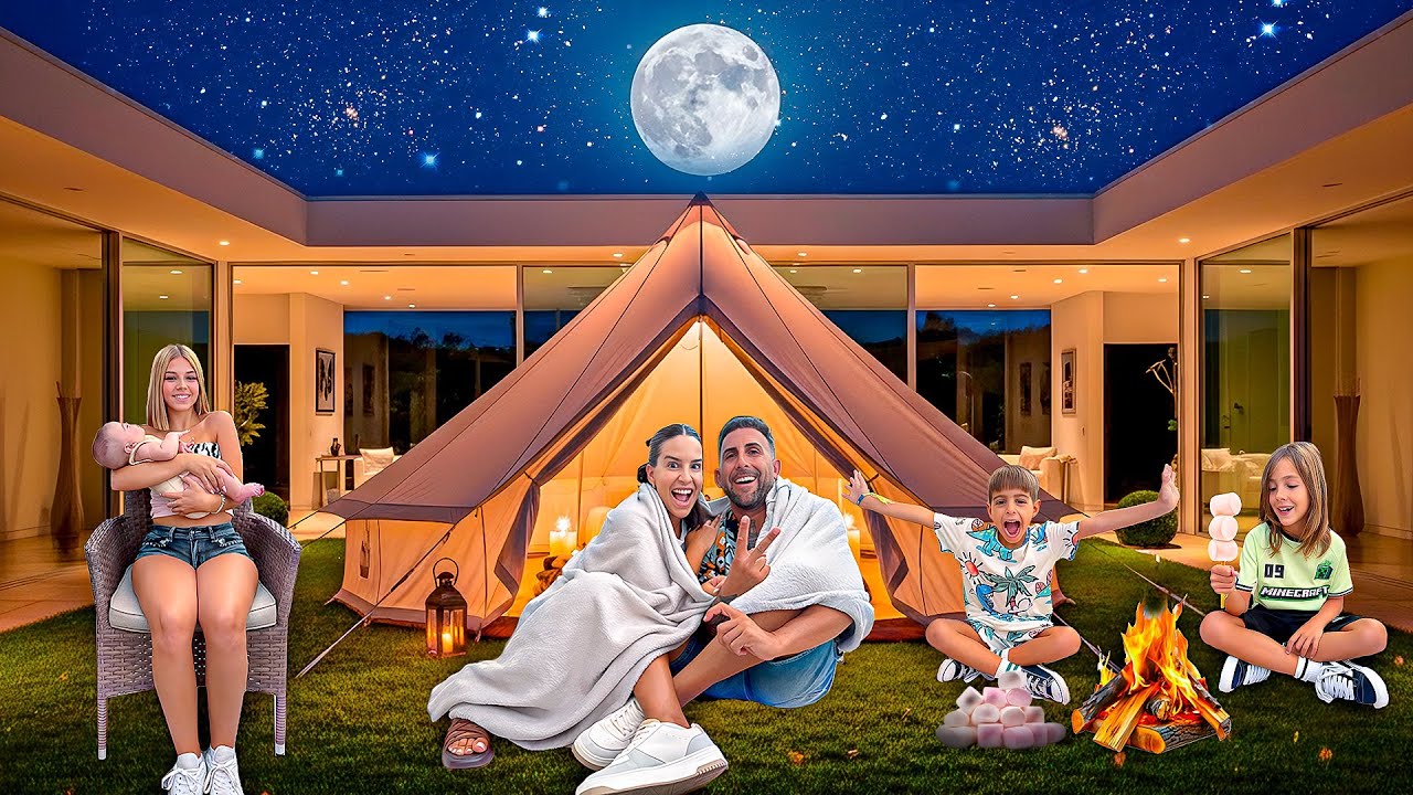 ACAMPAMOS EN NUESTRO JARDÍN  DE LA CASA NUEVA | Familia Amiguindy