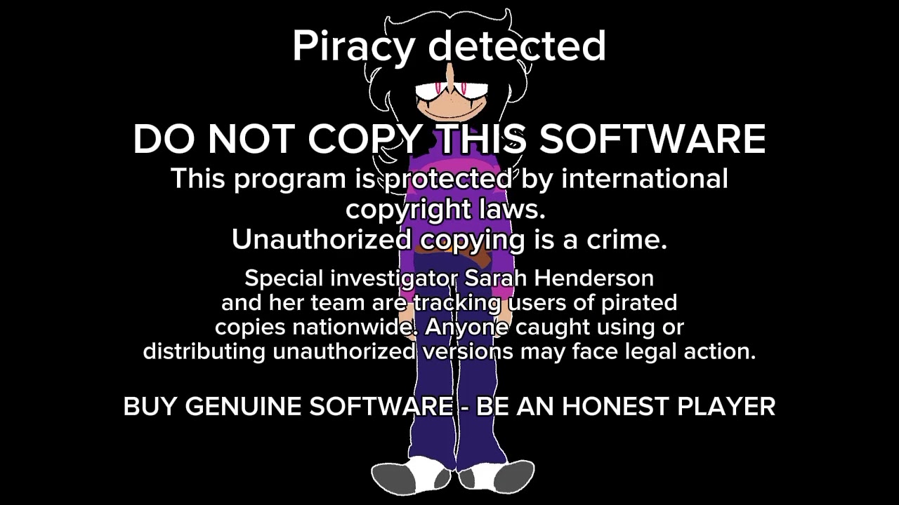 Sonic the hedgehog anti-piracy screen but Different....