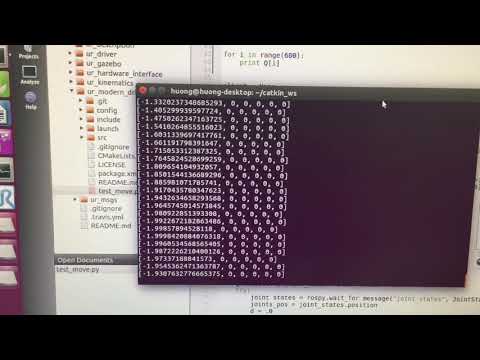 UR5 and ros programming