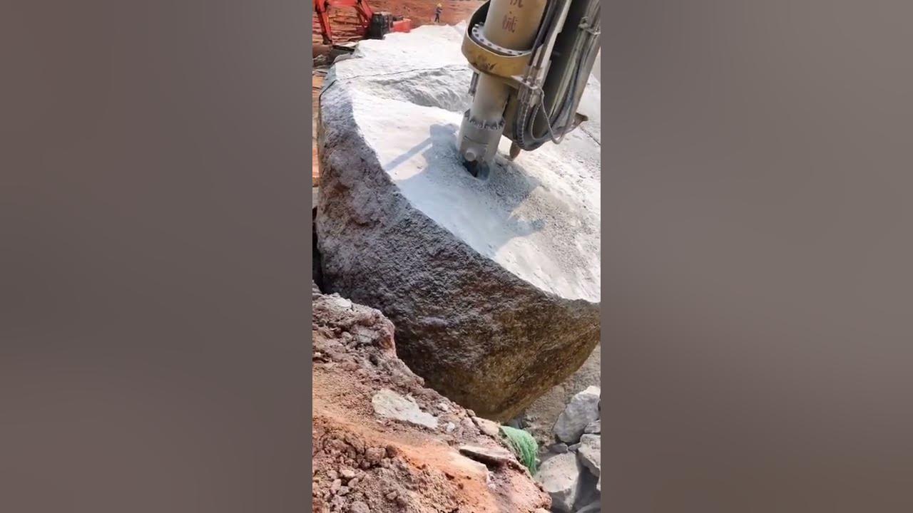 Quickly break granite boulders. YouTube