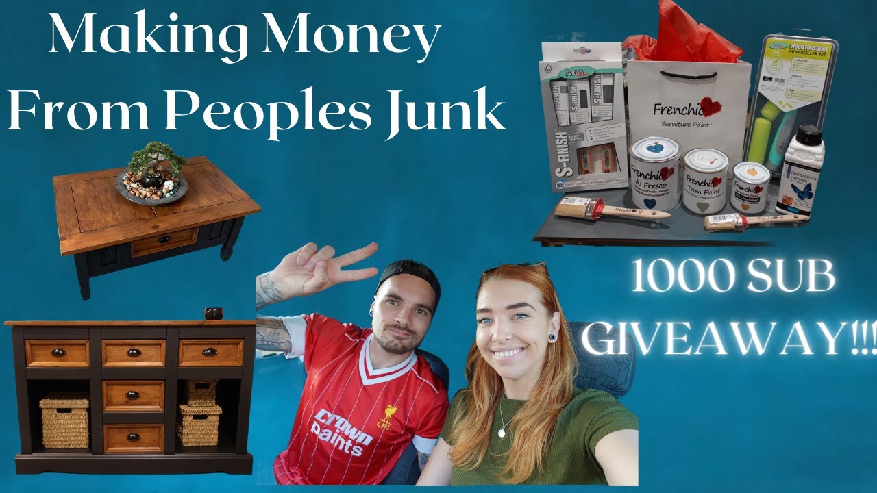 Making Money From People's Junk//Giveaway!! Furniture Flipping UK //Facebook// Profits 