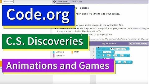 Sprites Lesson 6.17 Code.org Tutorial with Answers - Unit 3 Animation and Games CS Discoveries
