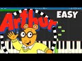 Arthur Opening Theme Song - EASY Piano Tutorial